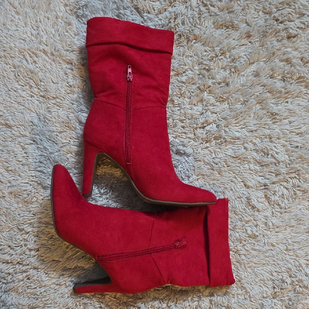 Big Buddha Red Heeled Boots